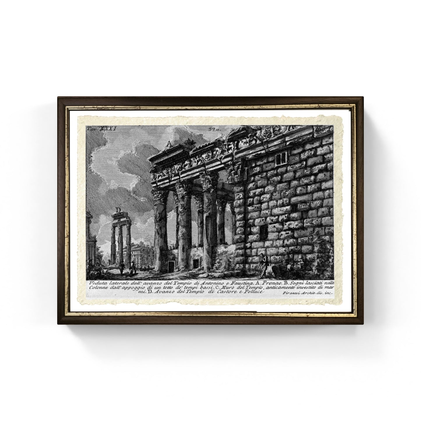 Tempio di Antonino e Faustina, riproduzione di Giovanni Battista Piranesi