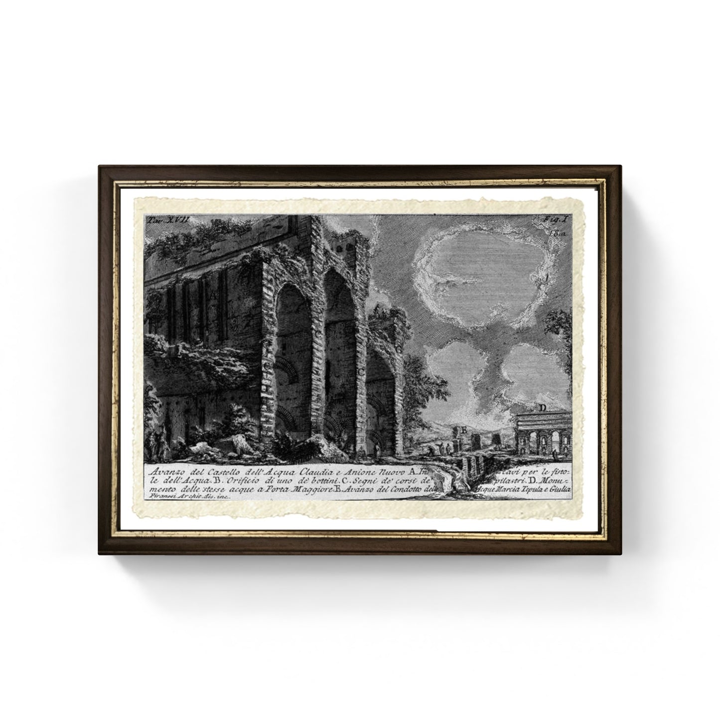 Castello dell'Aqua Claudia, riproduzione di Giovanni Battista Piranesi