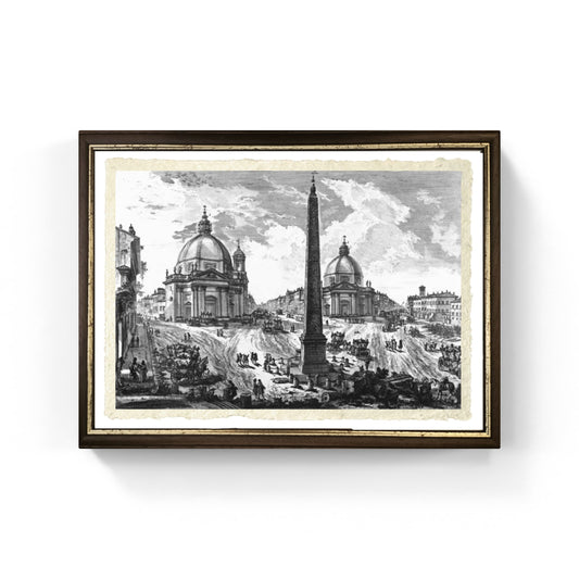 Veduta di Piazza del Popolo, riproduzione di Giovanni Battista Piranesi
