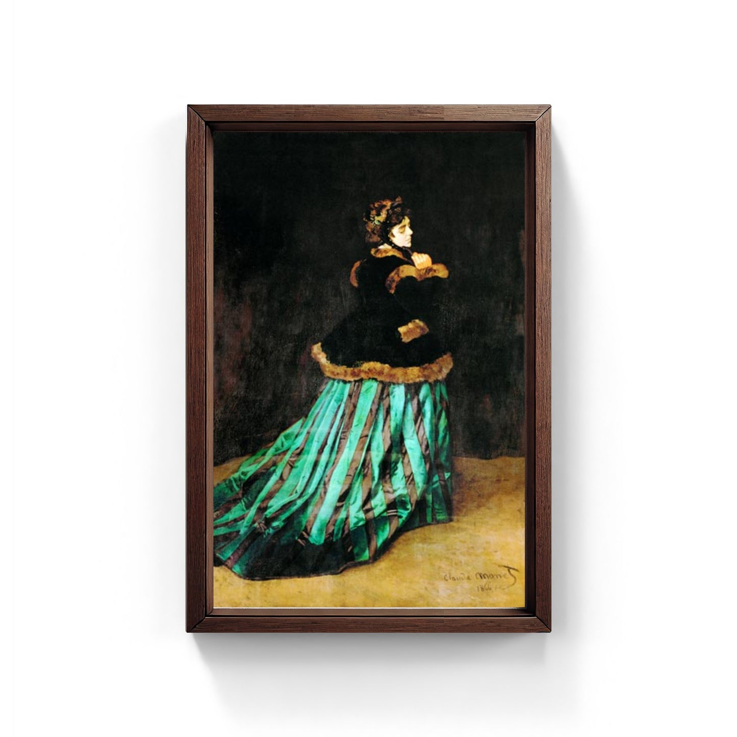 Camille in abito verde, quadro di Claude Monet