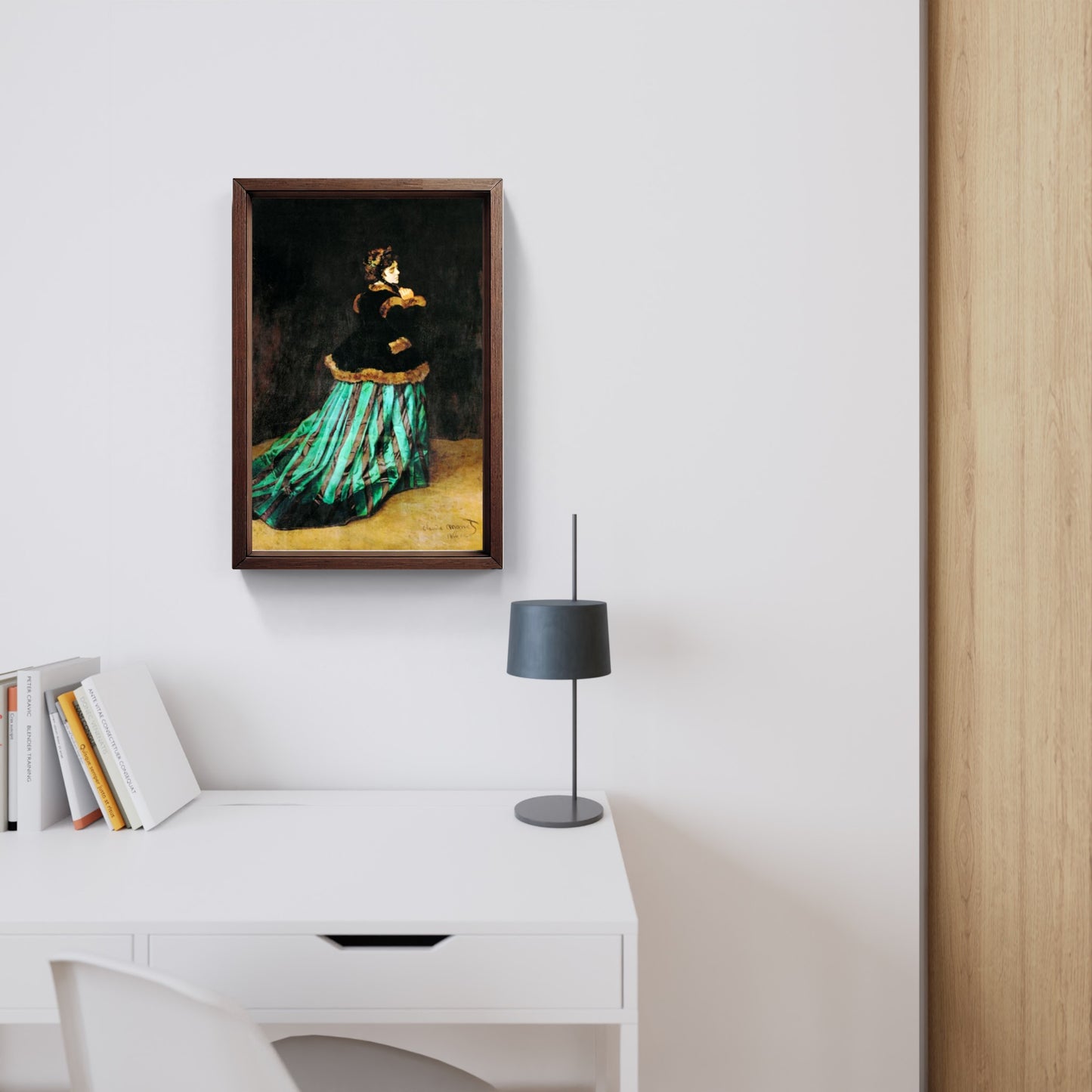 Camille in abito verde, quadro di Claude Monet