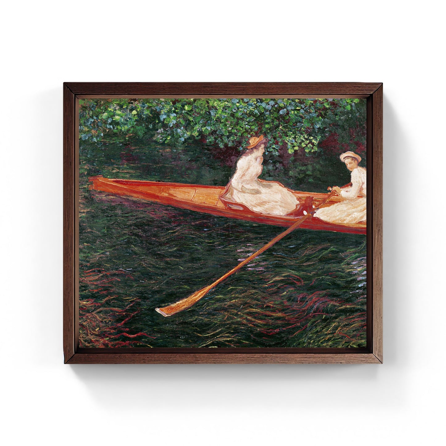 Canoe on the Epte, painting by Claude Monet