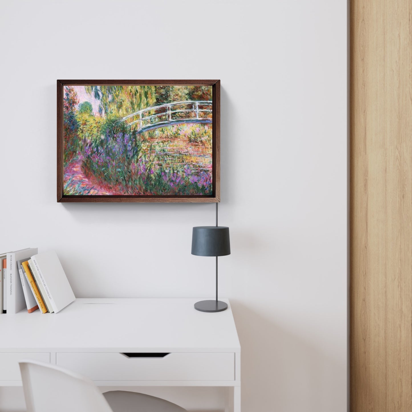 Ponte sul laghetto delle ninfee, quadro di Claude Monet