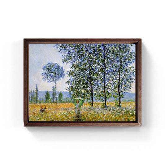 Pioppi, effetto del sole, quadro di Claude Monet