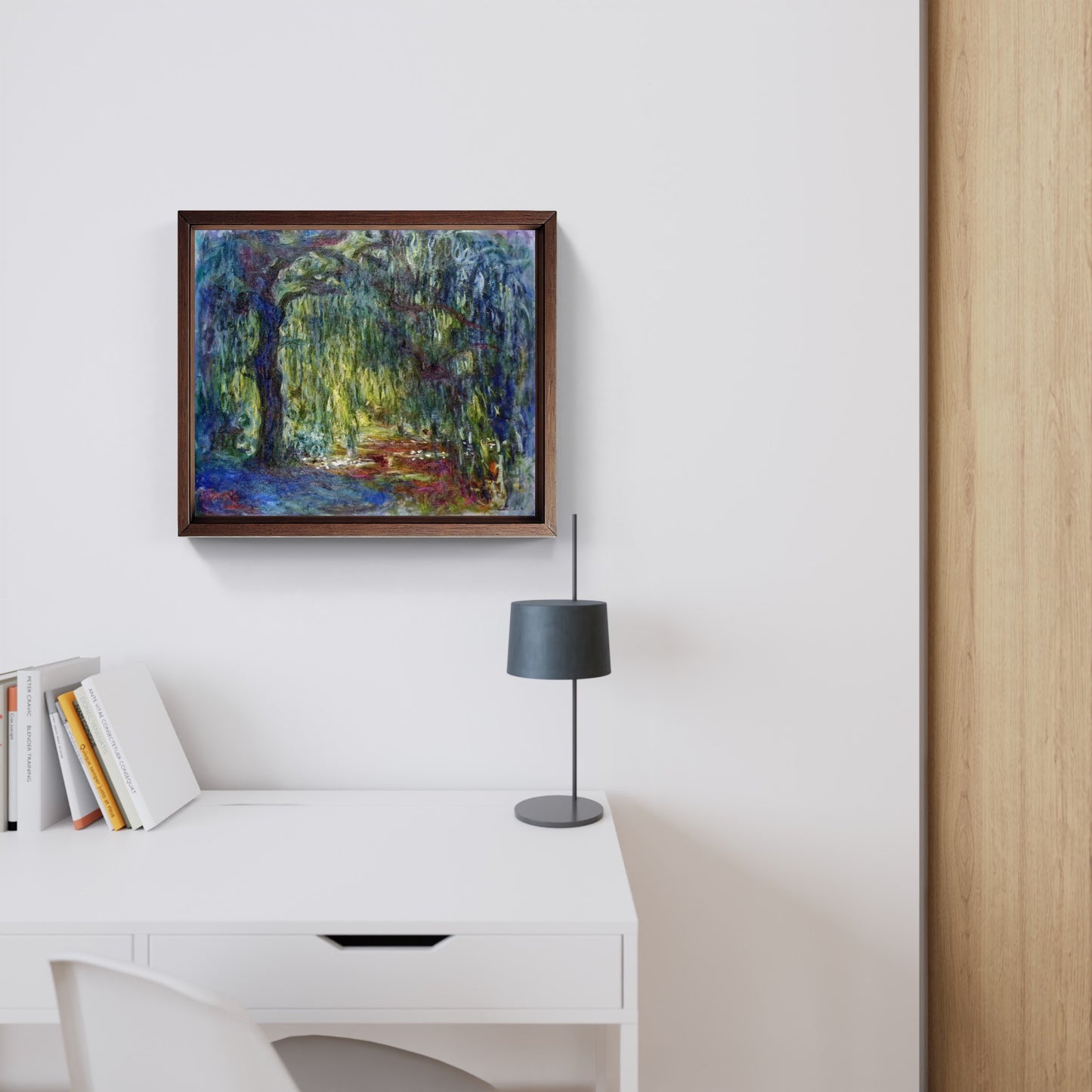 Weeping willow, painting by Claude Monet