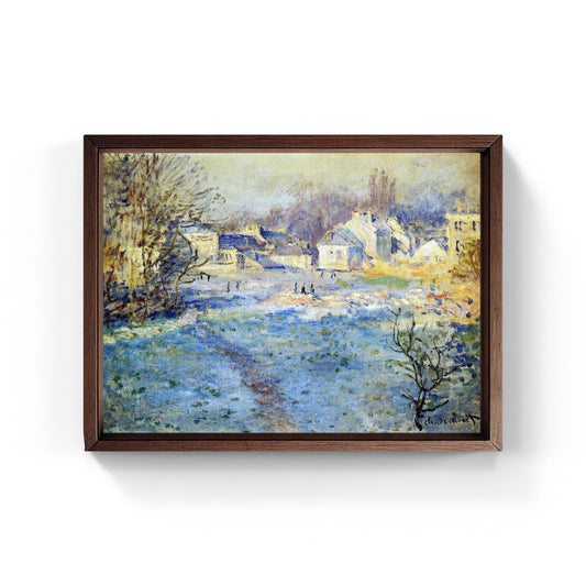 White frost, painting by Claude Monet