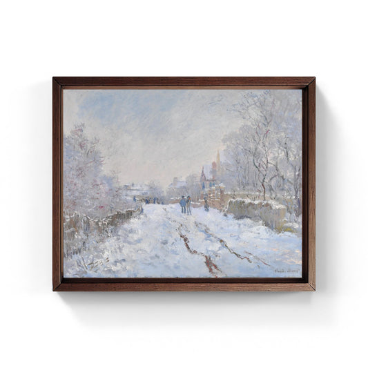 Scena di neve ad Argenteil, quadro di Claude Monet