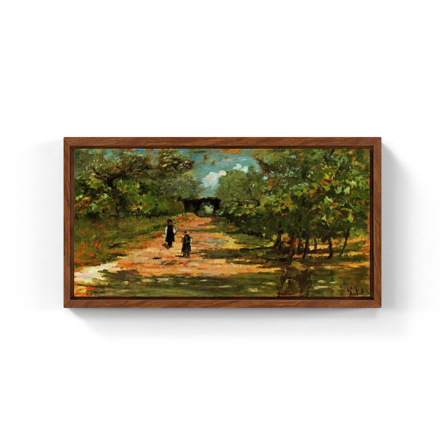 Il viale degli alberi con due figli di Giovanni Fattori