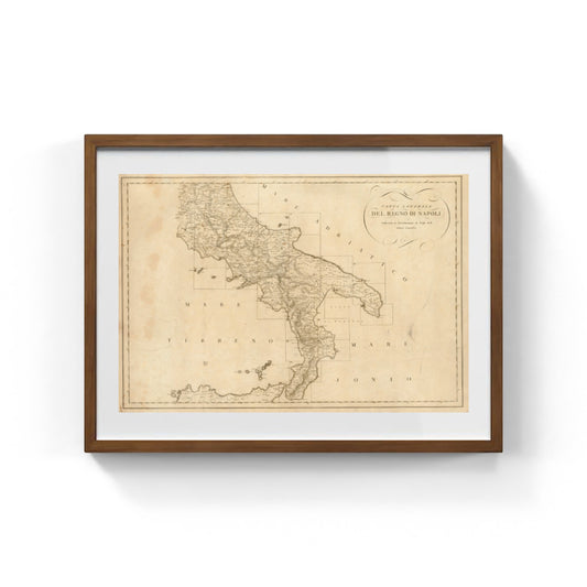 Carta generale del regno di Napoli di Giovanni Antonio Rizzi-Zannoni