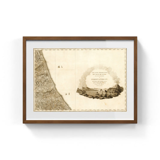 Dettaglio del atlante geografico del regno di Napoli di Giovanni Antonio Rizzi-Zannoni