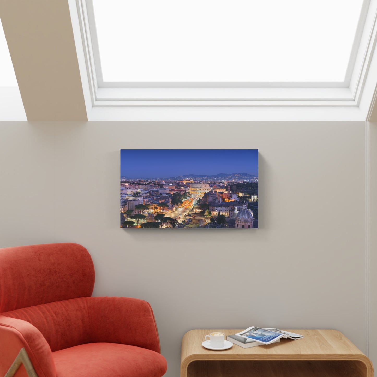 View of the Colosseum in the evening, Rome