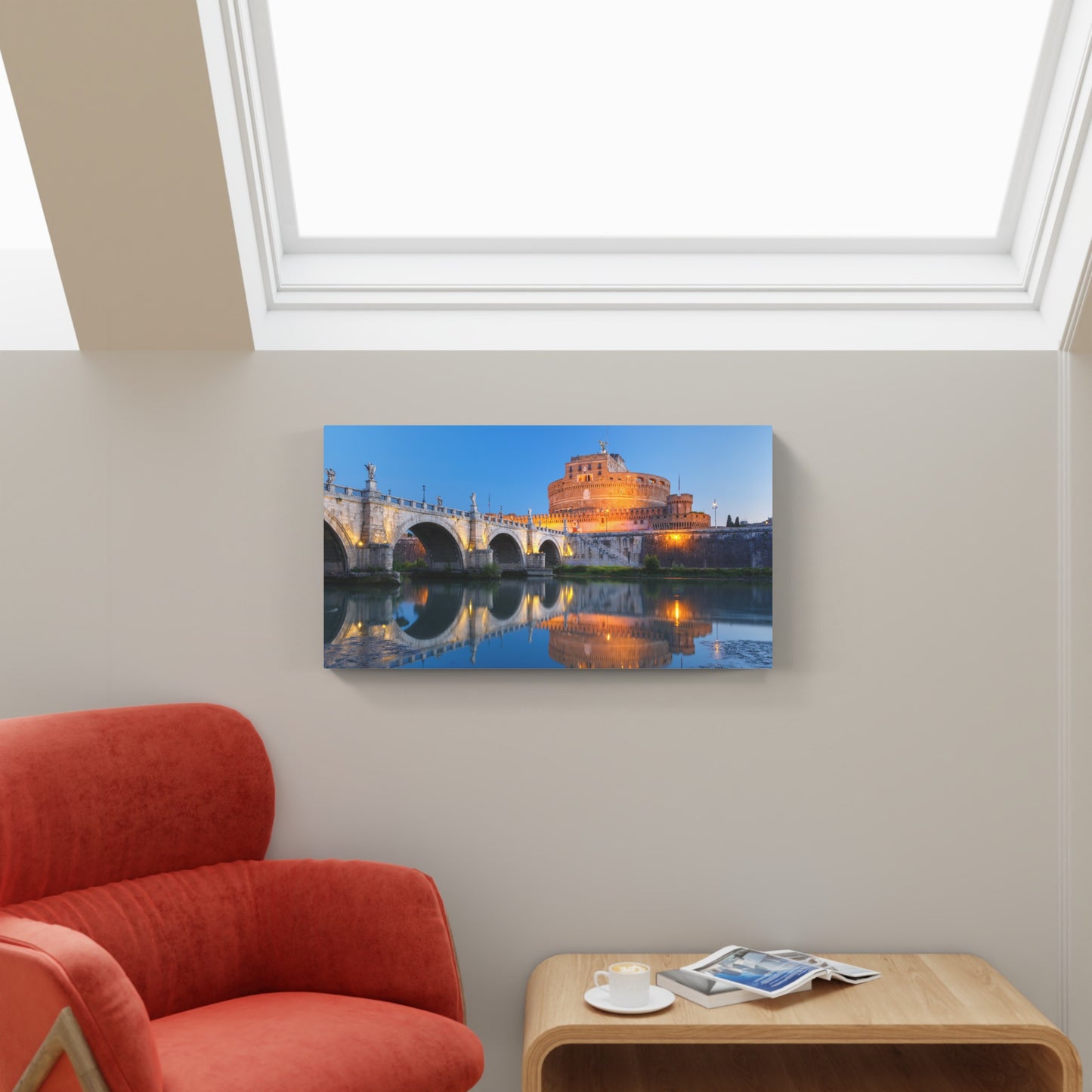 Castel Sant'Angelo reflected in the Tiber, Rome