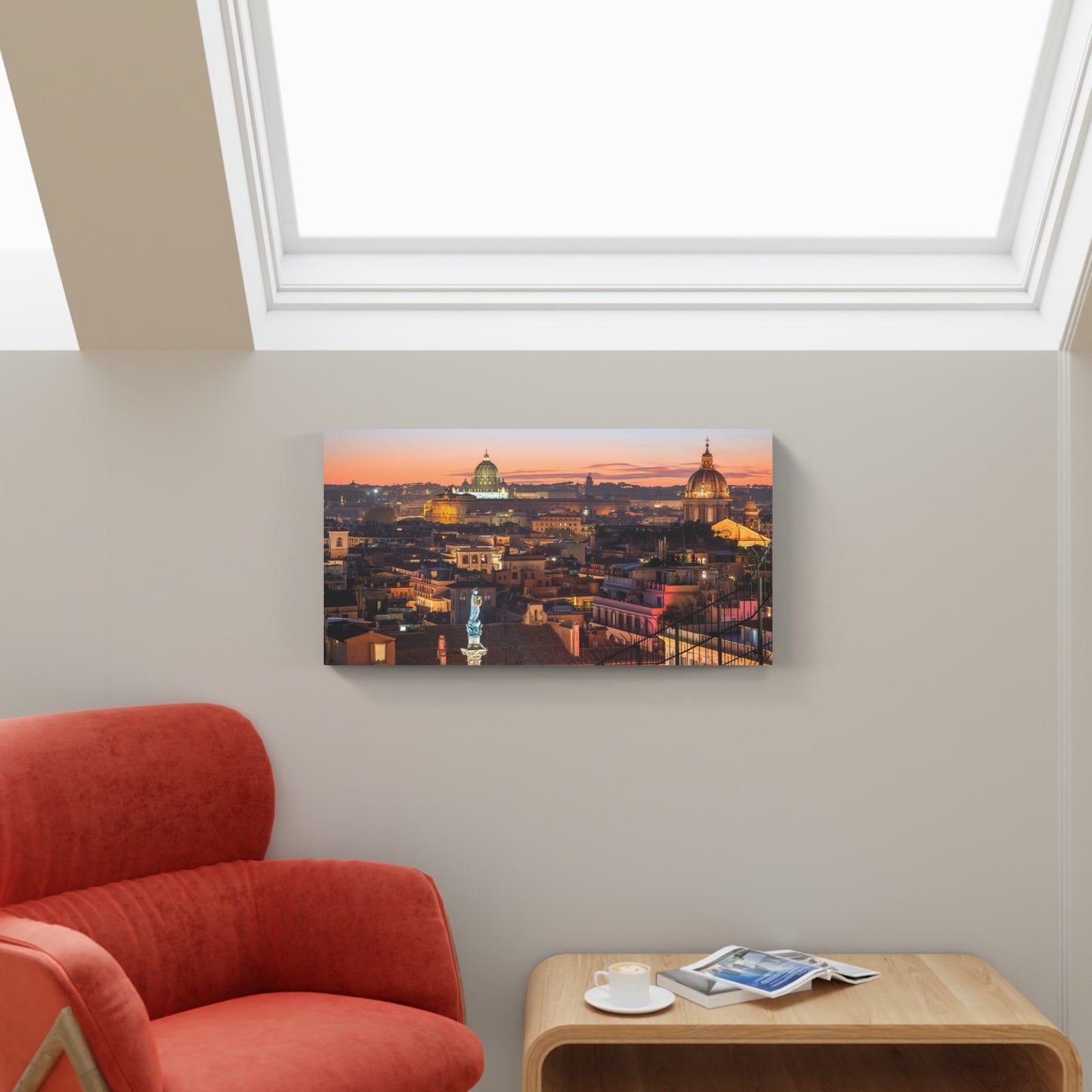 View of St. Peter's Basilica at sunset, Rome