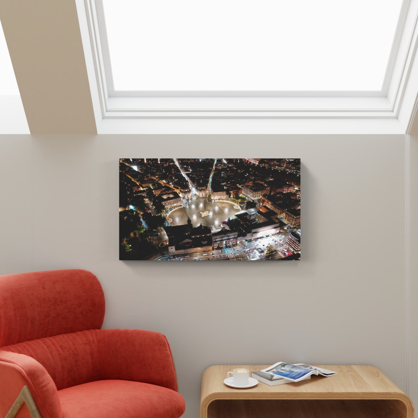 Night view of Piazza del Popolo, Rome