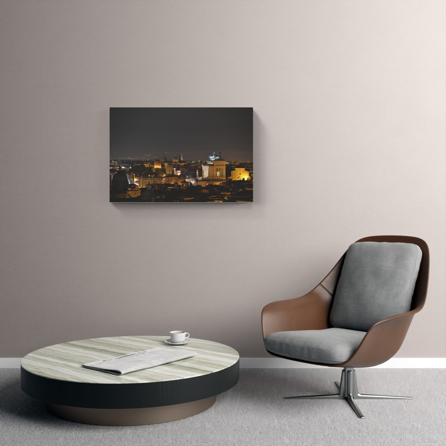 Night view of the Altar of the Fatherland, Rome