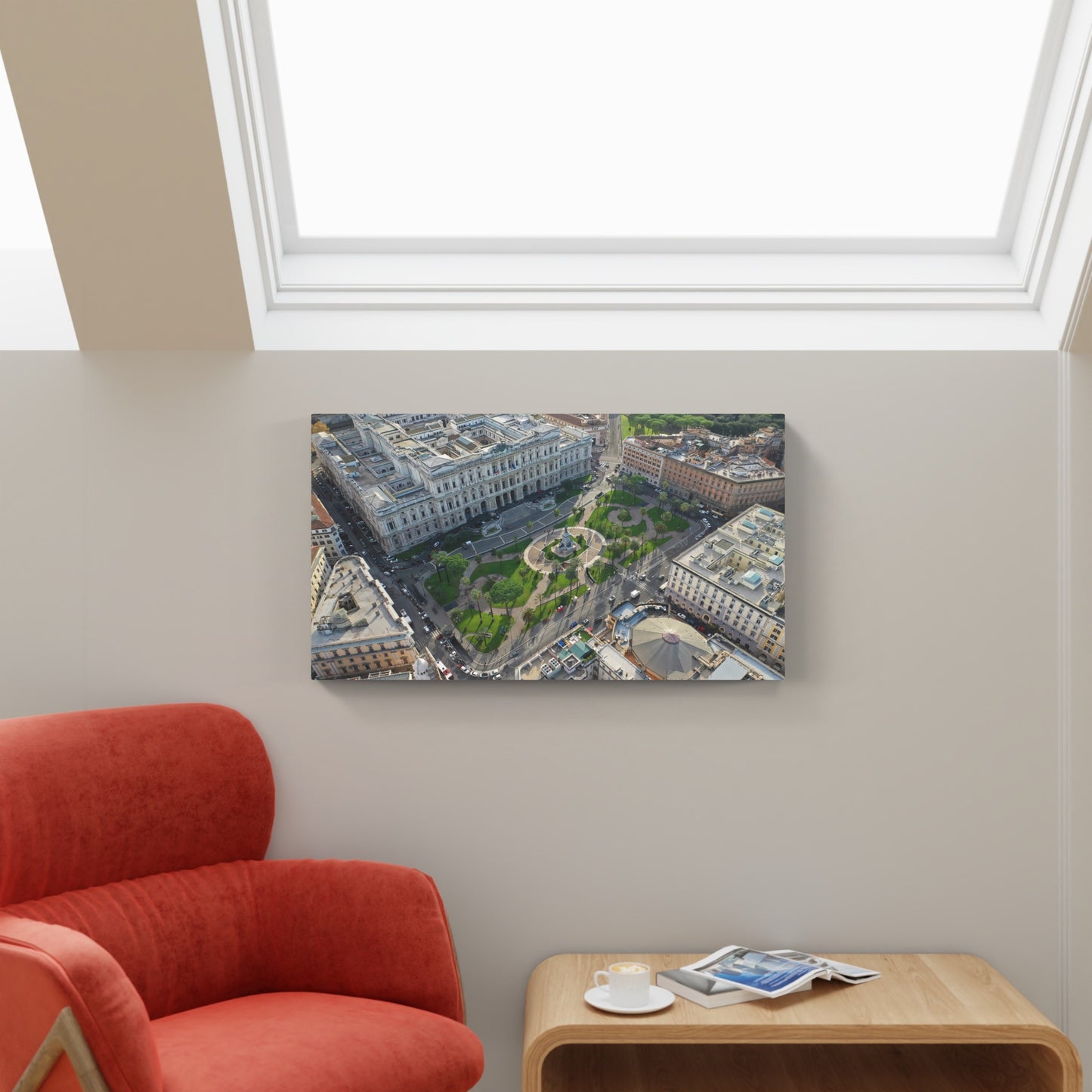 Aerial view of Piazza Cavour, Rome