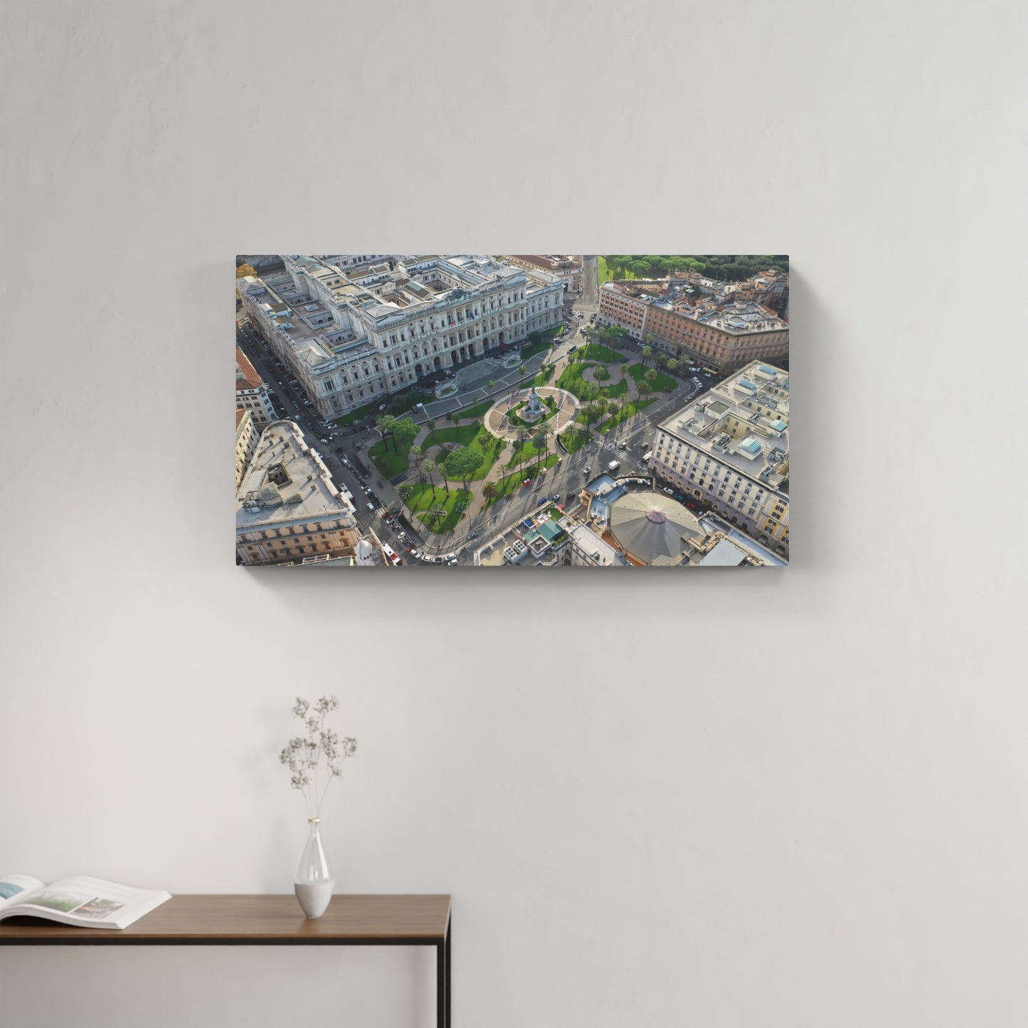 Aerial view of Piazza Cavour, Rome
