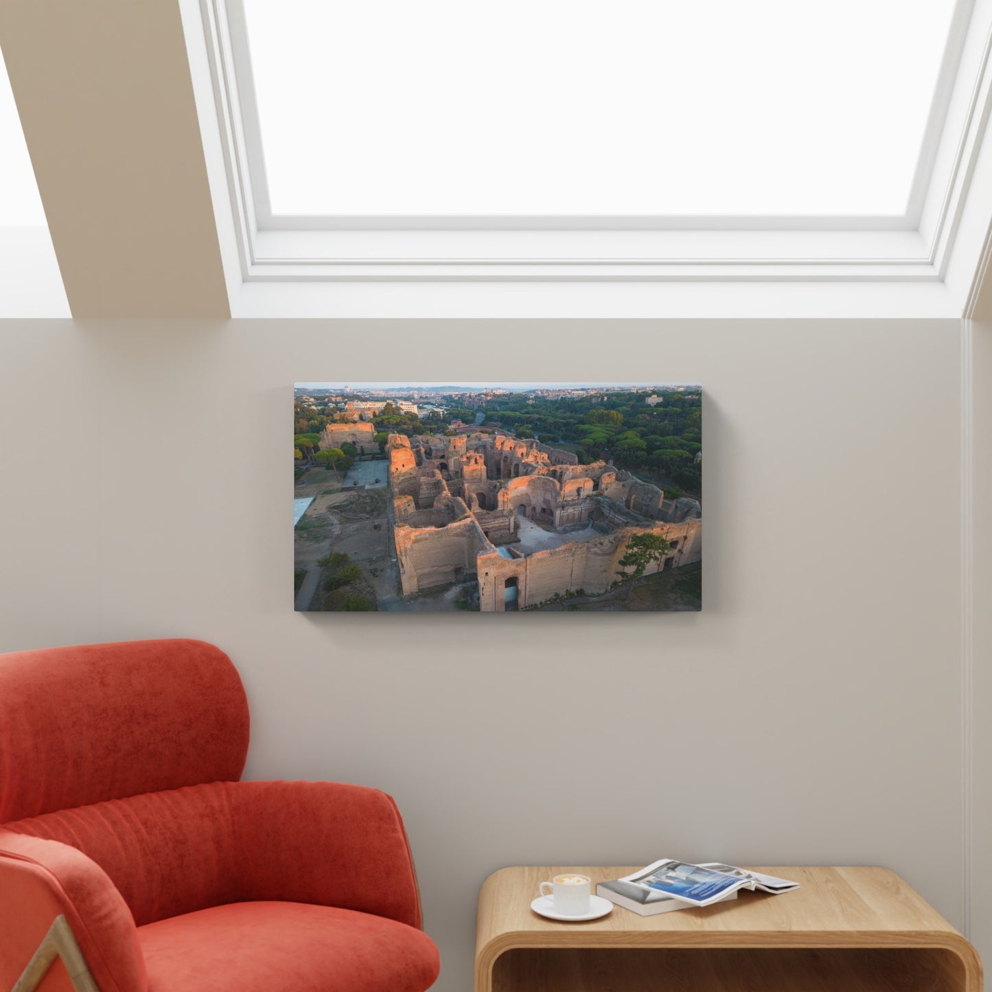Aerial view of the Baths of Caracalla, Rome