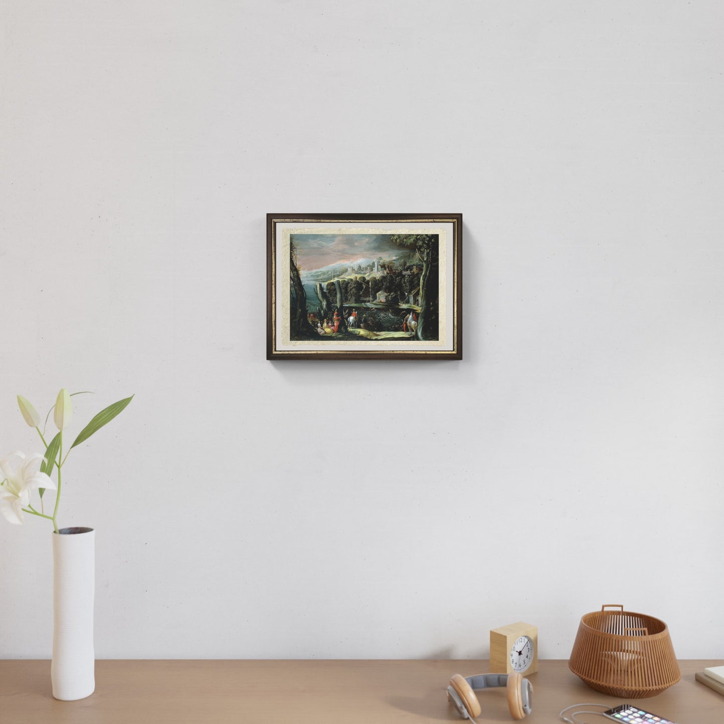 Landscape with figures of ladies and knights by dell'Abate Niccolò