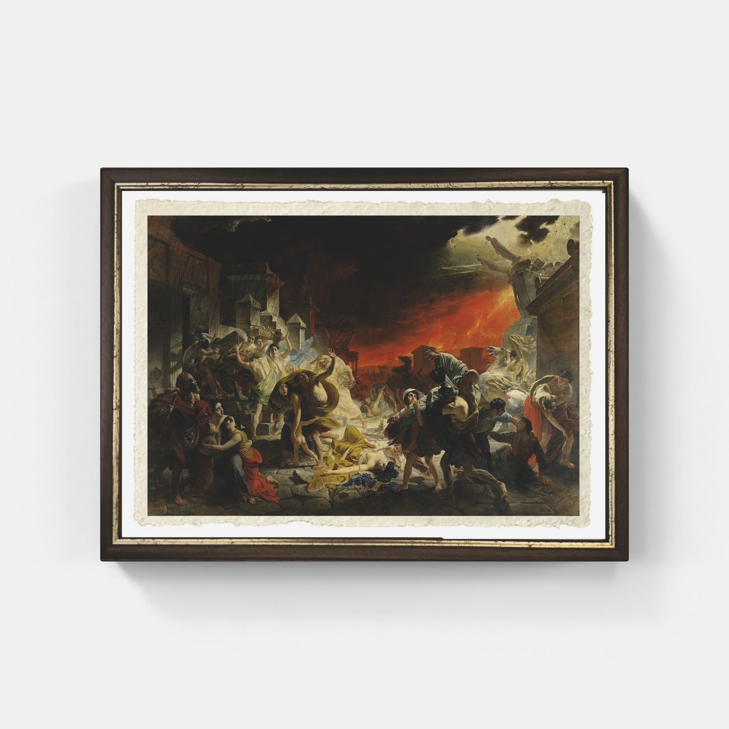 L'ultimo giorno di Pompei di Bryullov Karl Pavlovic 1833 su pregiata carta Amalfi