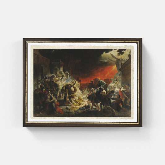L'ultimo giorno di Pompei di Bryullov Karl Pavlovic 1833 su pregiata carta Amalfi