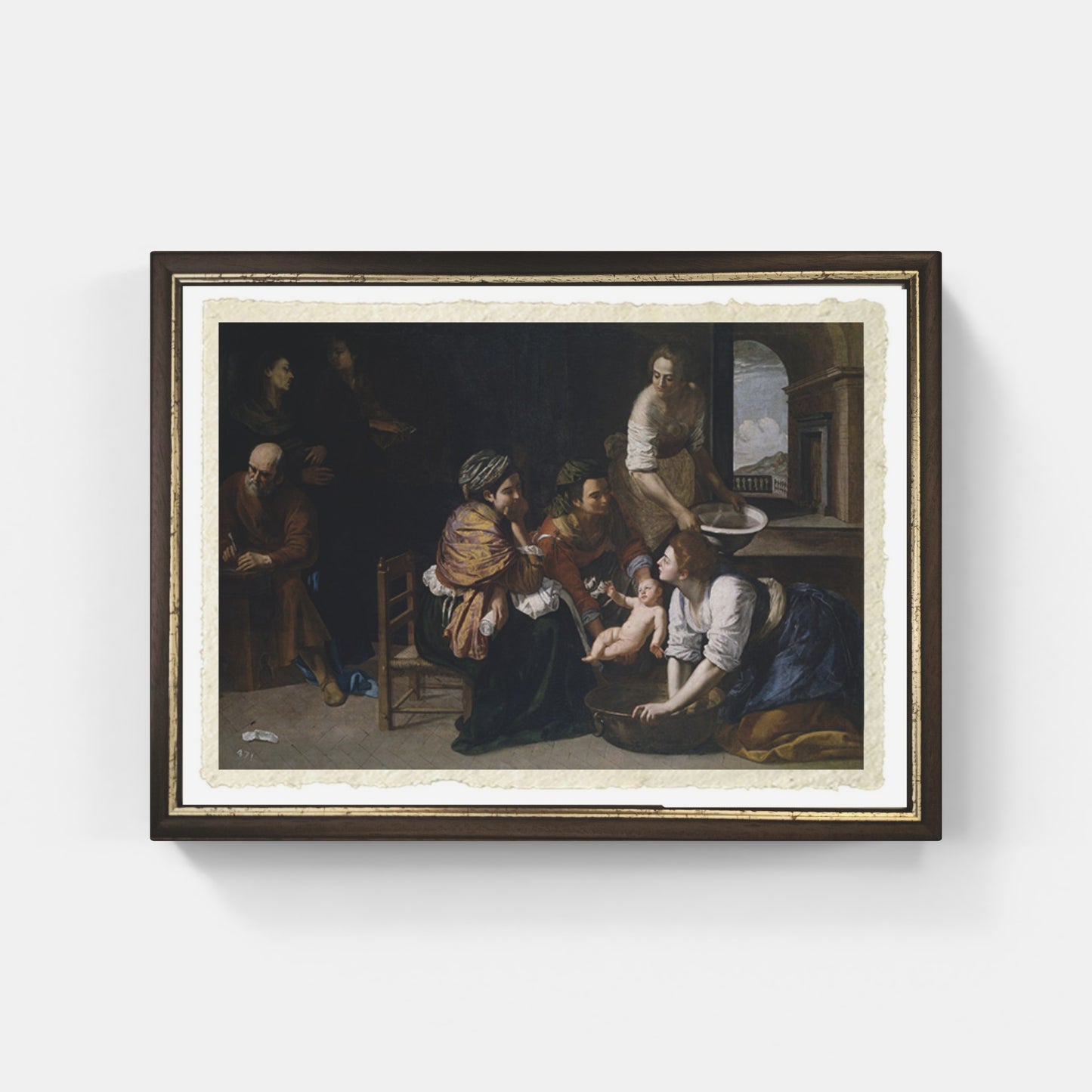 Birth of Saint John the Baptist by Artemisia Gentileschi on refined Amalfi paper