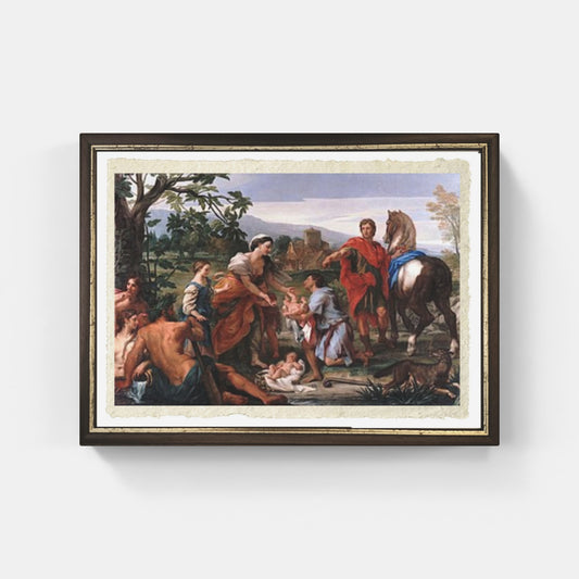 Faustolo entrusts Romulus and Remus to his wife Acca Larenzia by Carlo Maratta on refined Amalfi paper