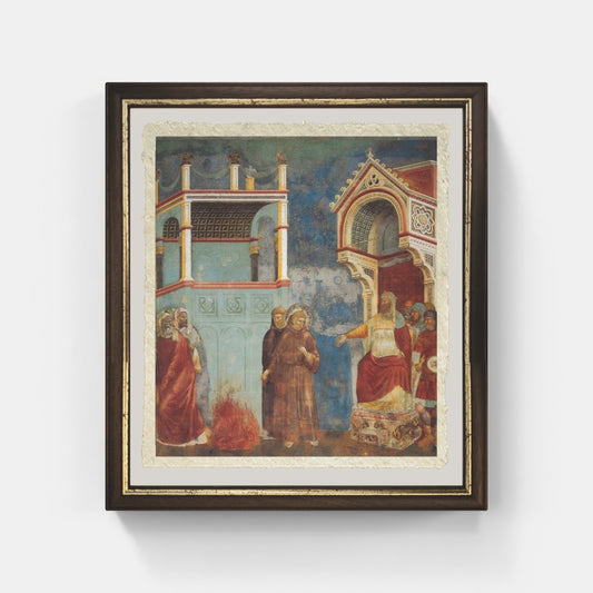 Saint Francis before the Sultan by Giotto on refined Amalfi paper