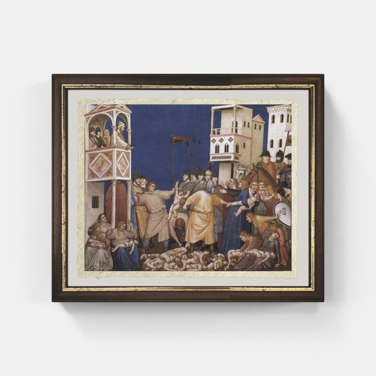 La strage degli innocenti di Giotto su pregiata carta Amalfi