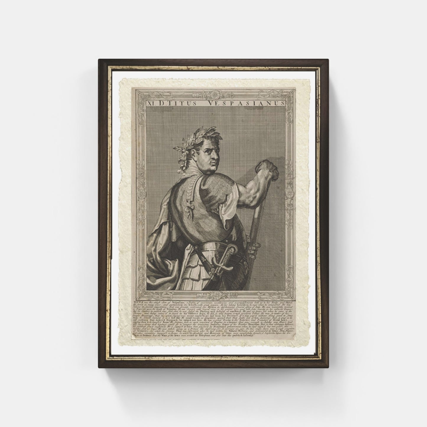 Titus, emperor of Rome. Line engraving by A. Sadeler