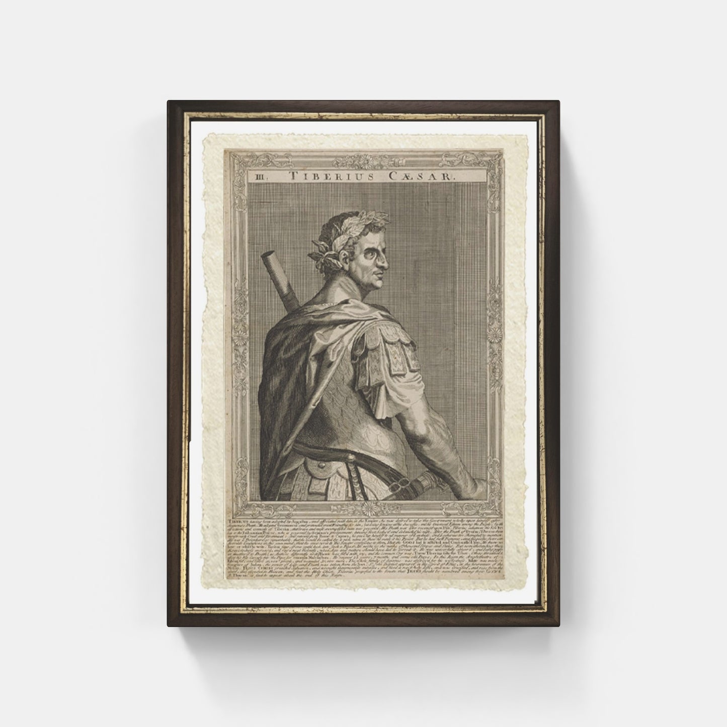 Tiberius, emperor of Rome. Line engraving by A. Sadeler
