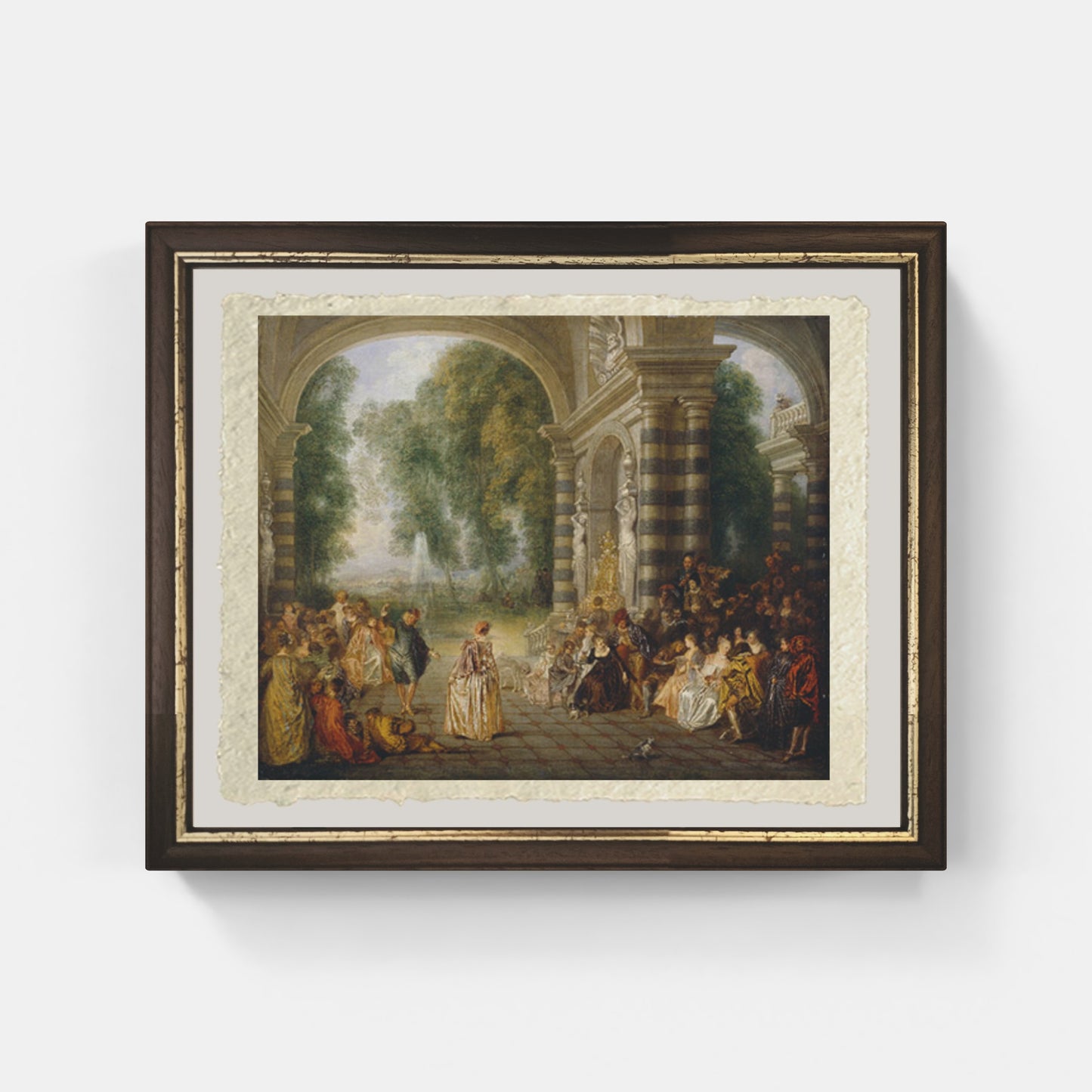 Les Plaisirs du Bal by Antonio Watteau on refined Amalfi paper