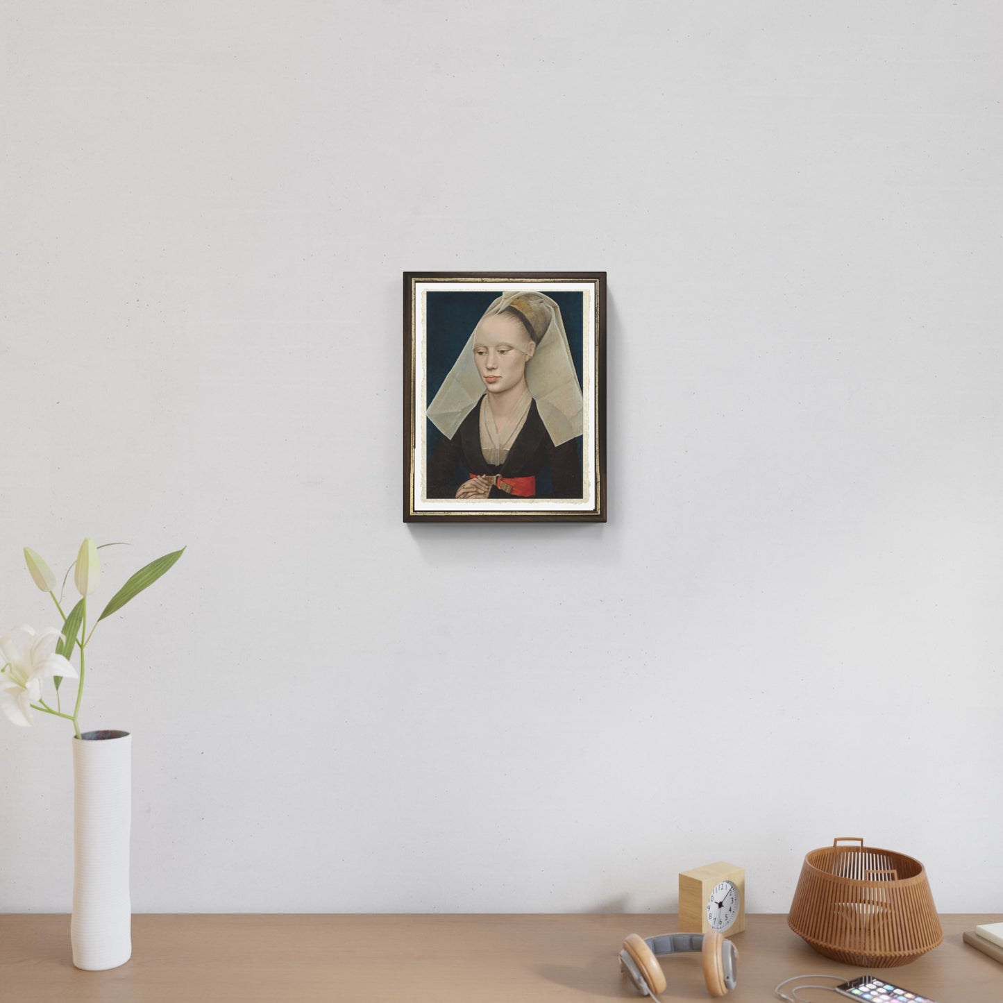 Ritratto di giovane donna di Rogier van der Weyden su pregiata carta Amalfi