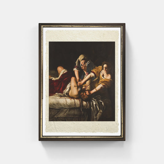 Judith beheading Holofernes, Artemisia Gentileschi on refined Amalfi paper