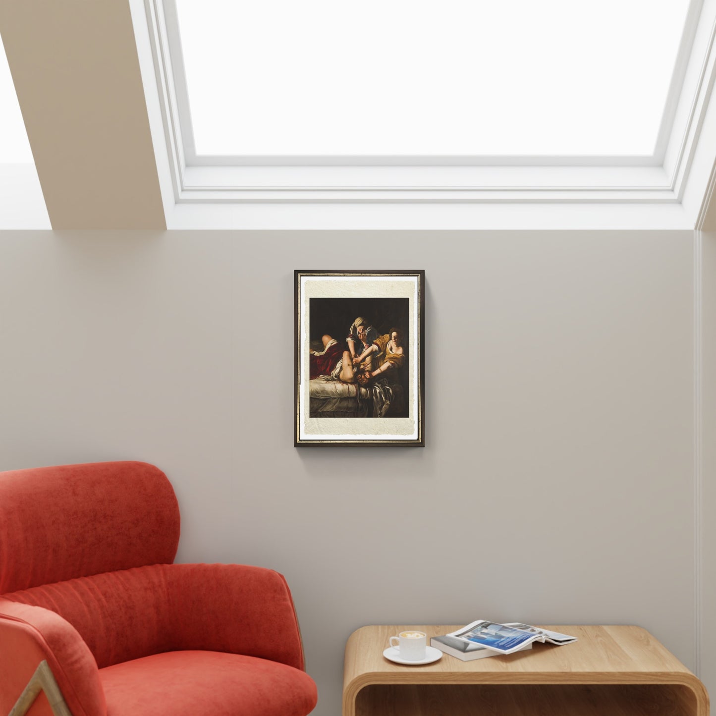 Judith beheading Holofernes, Artemisia Gentileschi on refined Amalfi paper