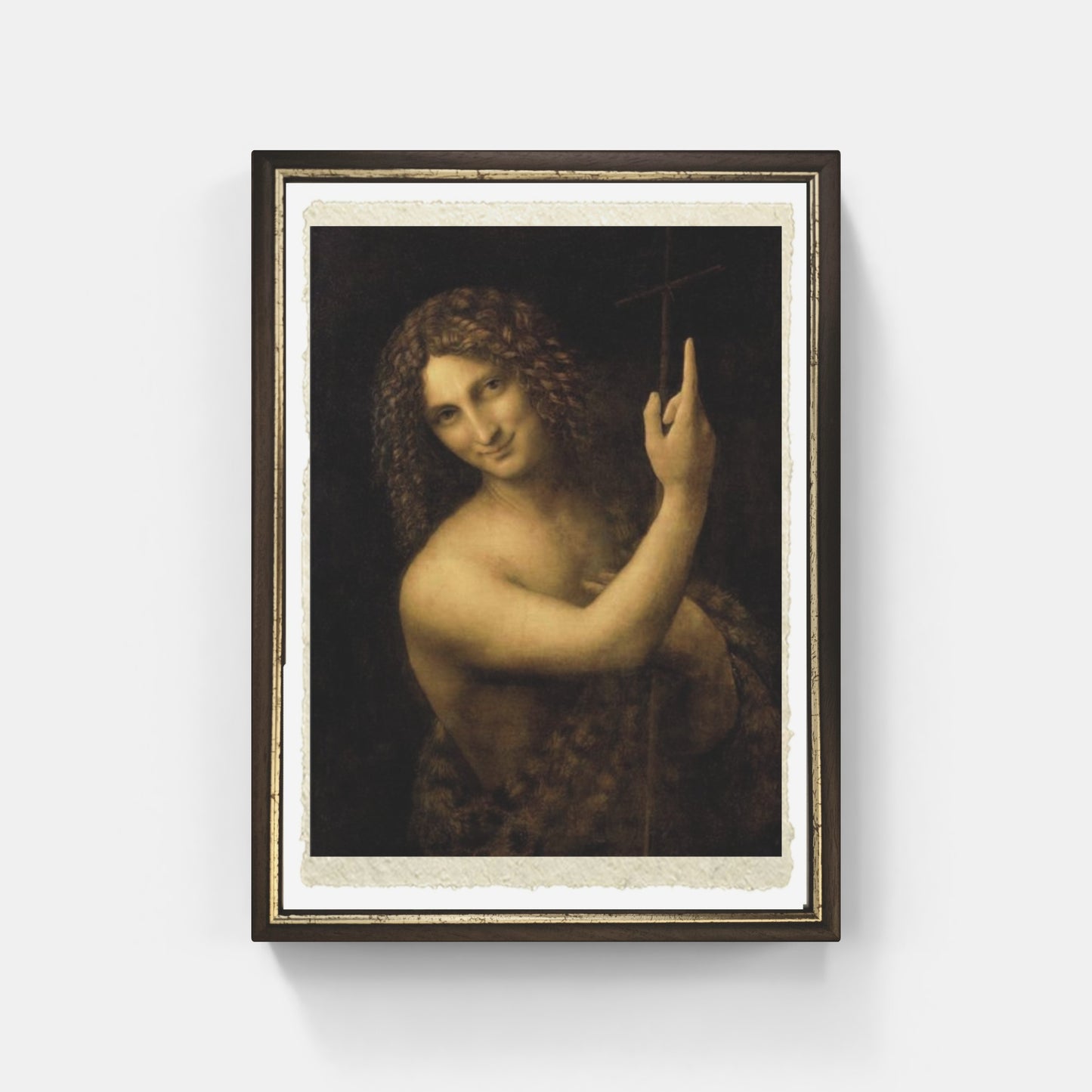 St. John the Baptist by Leonardo da Vinci on fine Amalfi paper