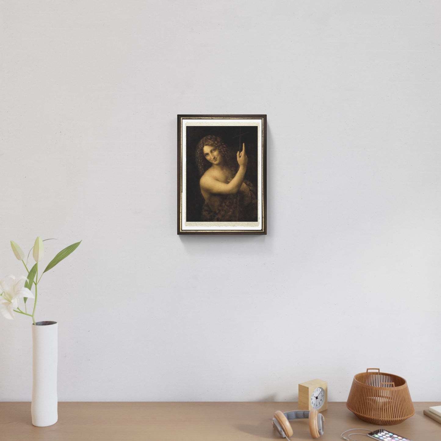 St. John the Baptist by Leonardo da Vinci on fine Amalfi paper