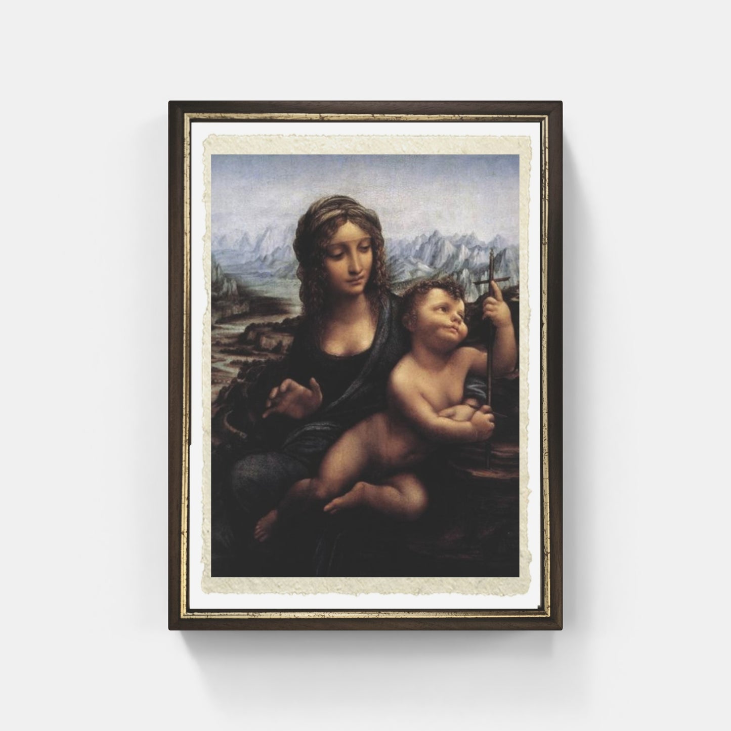 Leonardo da Vinci's Madonna of the Yarnwinder on fine Amalfi paper