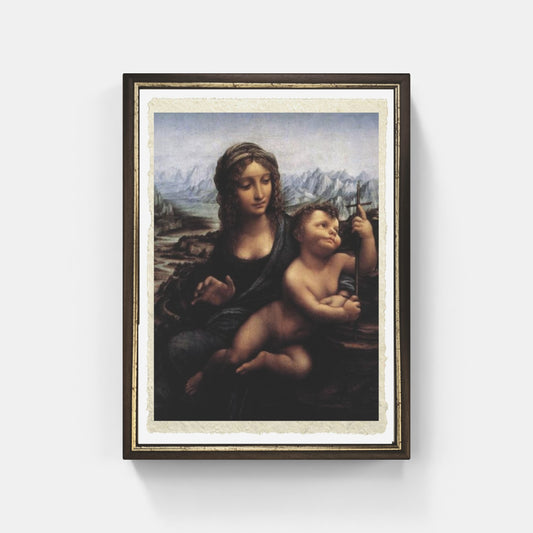 Leonardo da Vinci's Madonna of the Yarnwinder on fine Amalfi paper