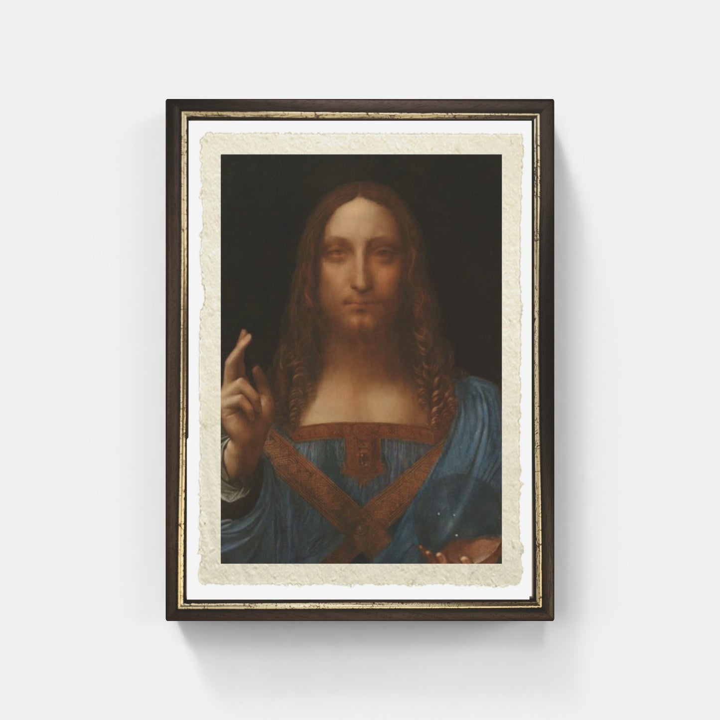 Salvator Mundi by Leonardo da Vinci on fine Amalfi paper
