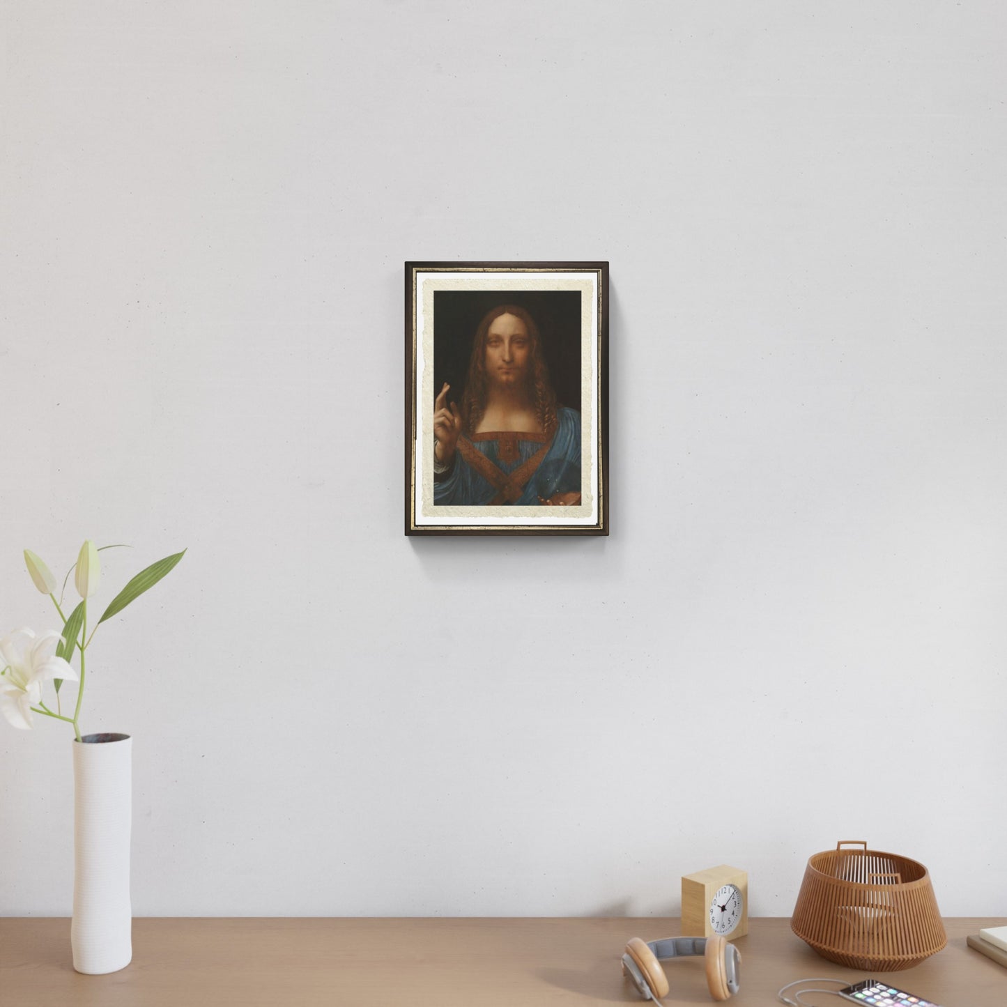 Salvator Mundi by Leonardo da Vinci on fine Amalfi paper