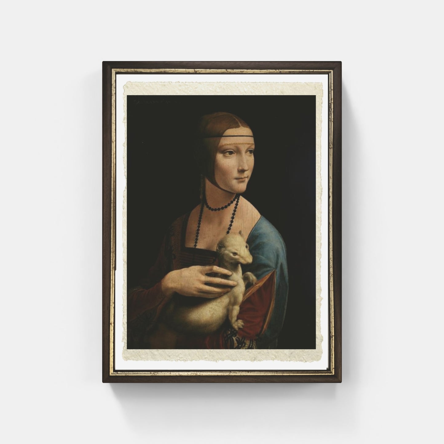 Leonardo da Vinci's Lady with an Ermine on fine Amalfi paper