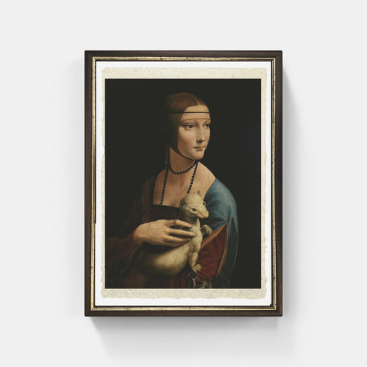 Leonardo da Vinci's Lady with an Ermine on fine Amalfi paper