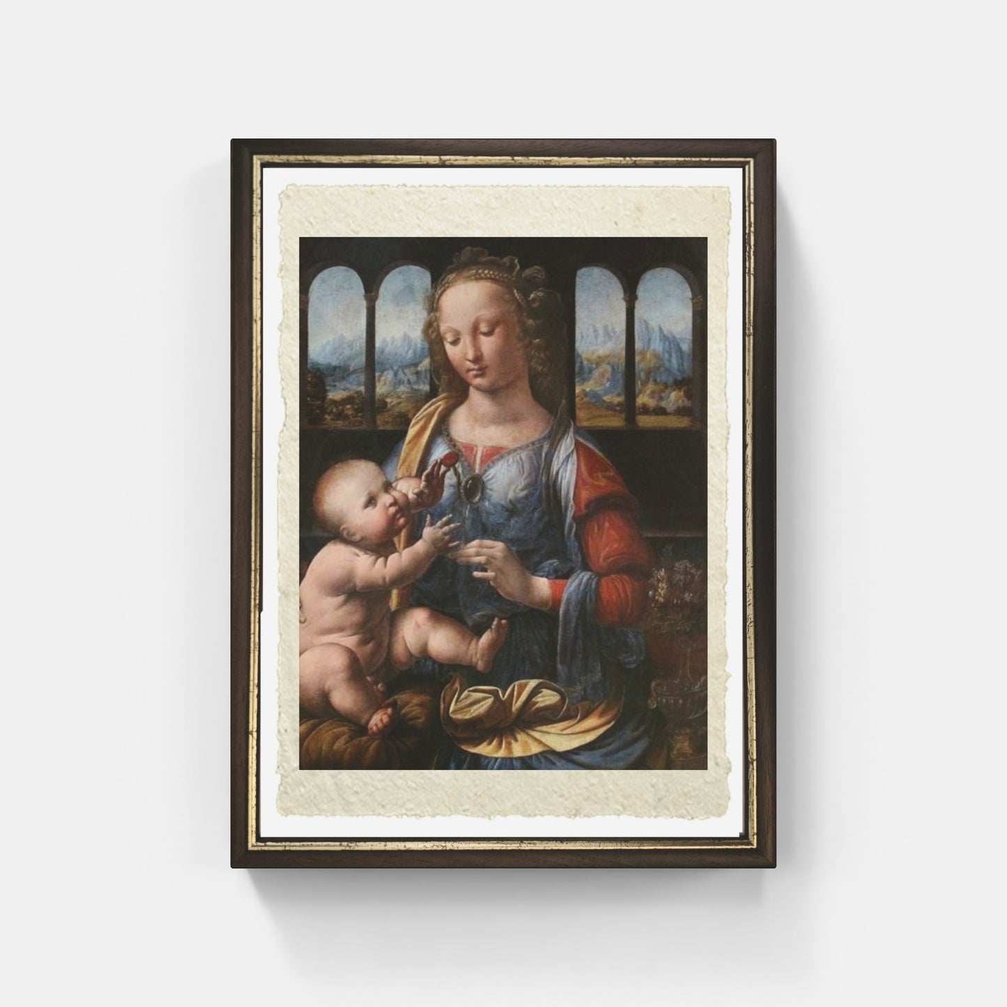Leonardo da Vinci's Madonna of the Carnation on fine Amalfi paper
