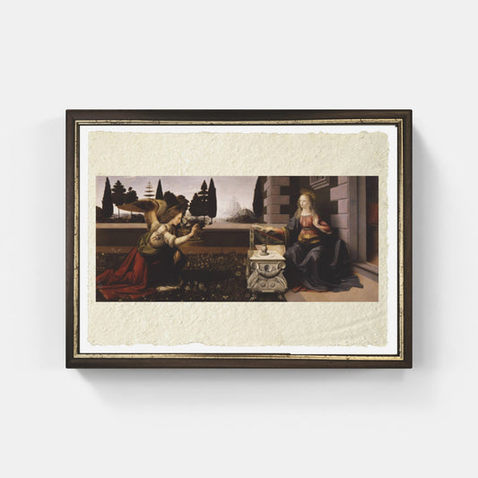 Leonardo Da Vinci's Annunciation on fine Amalfi paper