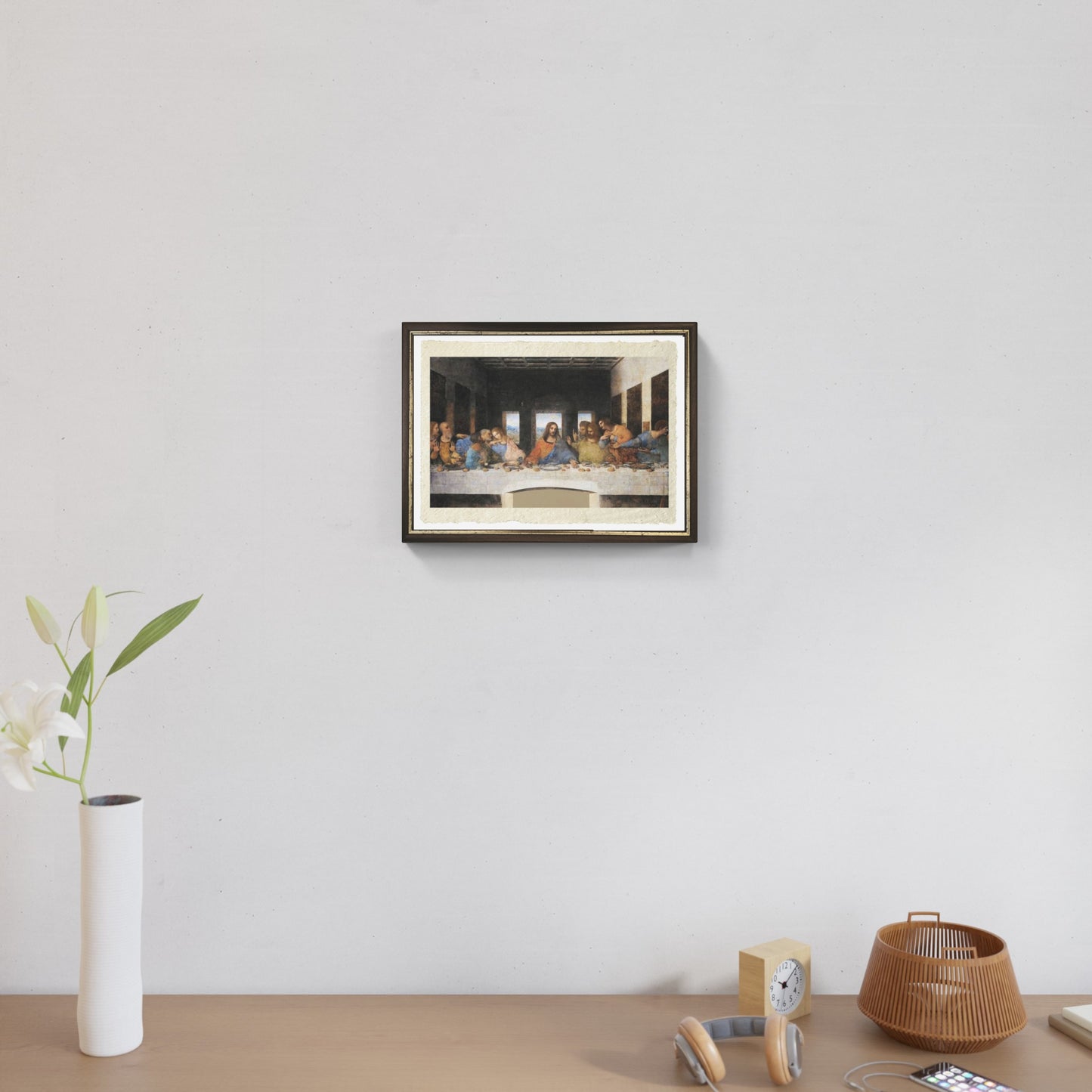 Ultima cena di Leonardo da Vinci su pregiata carta Amalfi