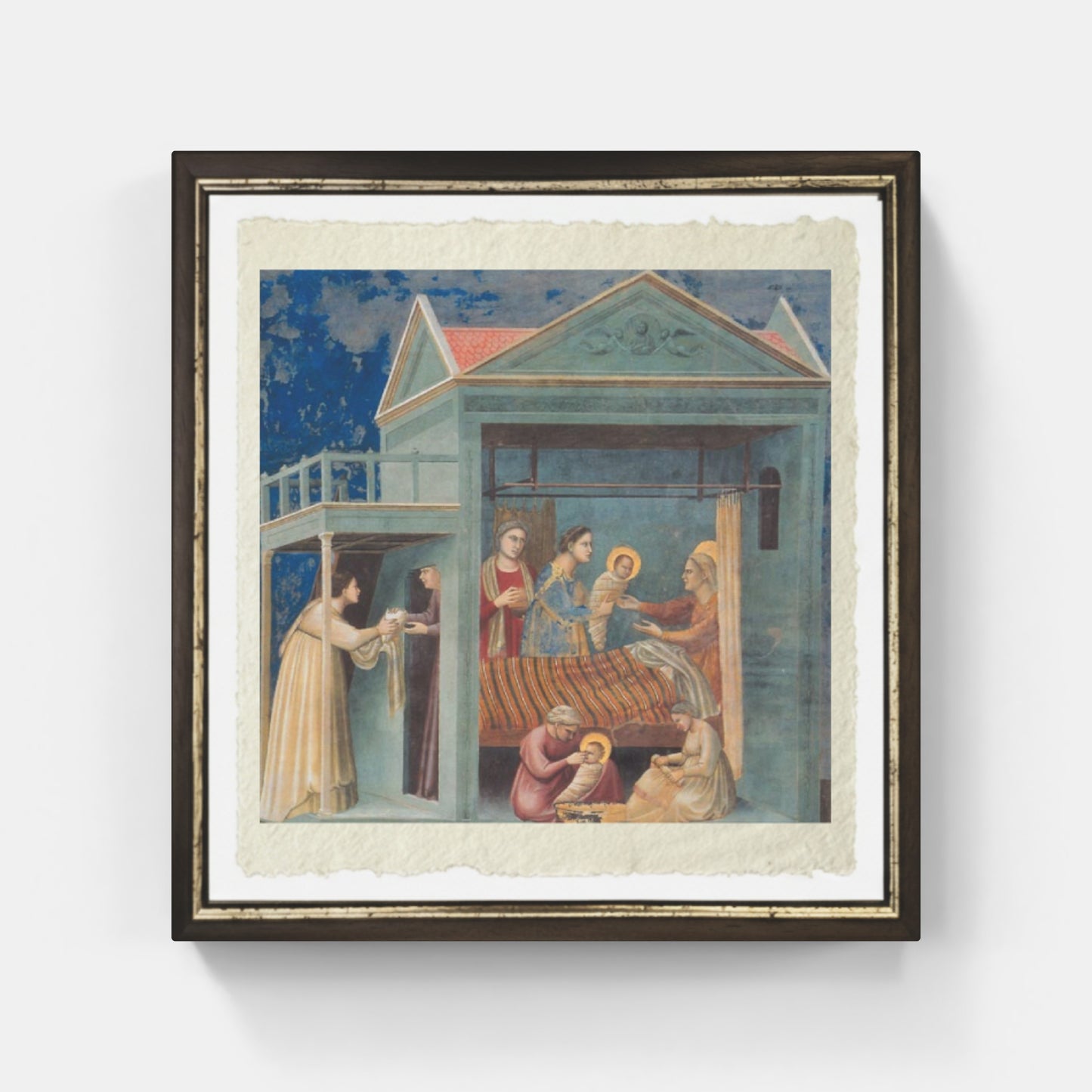 Nativity of Mary by Giotto on fine Amalfi paper