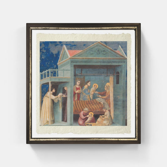 Nativity of Mary by Giotto on fine Amalfi paper