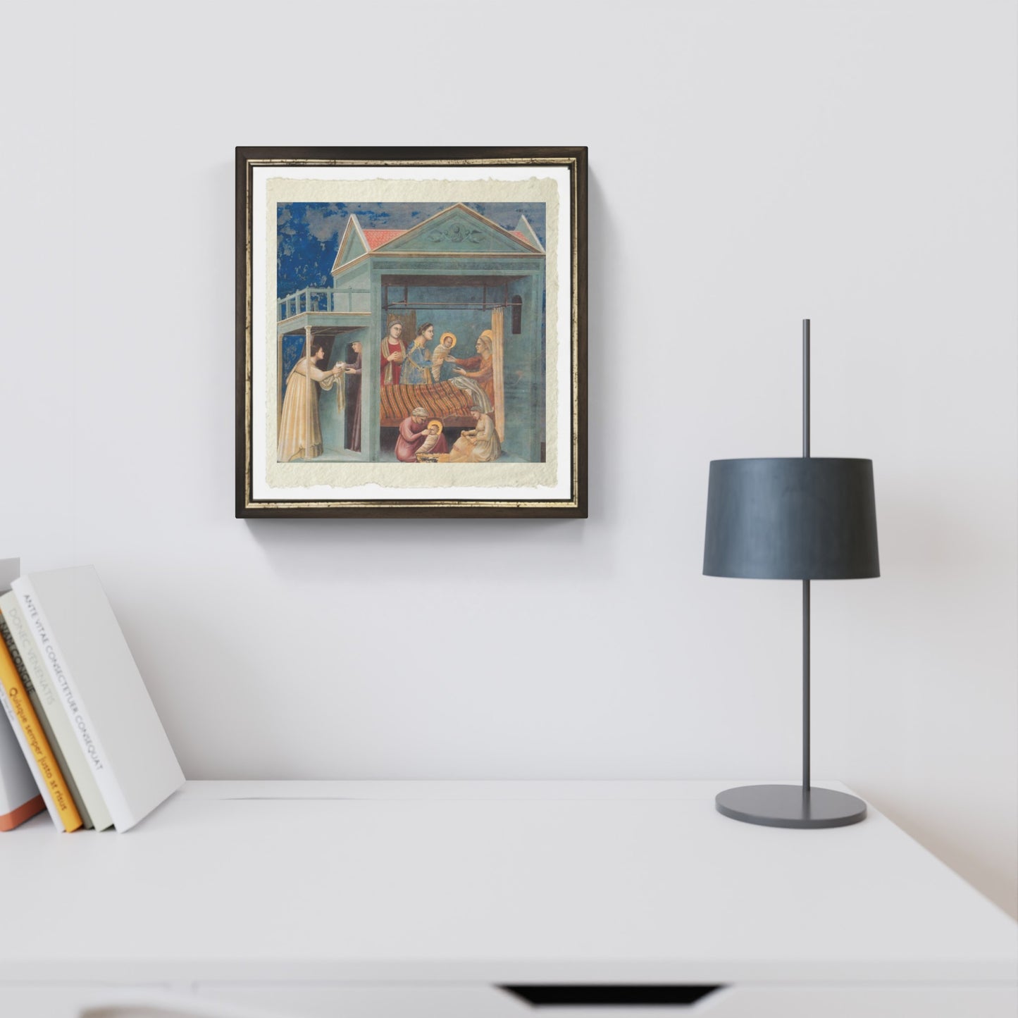 Nativity of Mary by Giotto on fine Amalfi paper