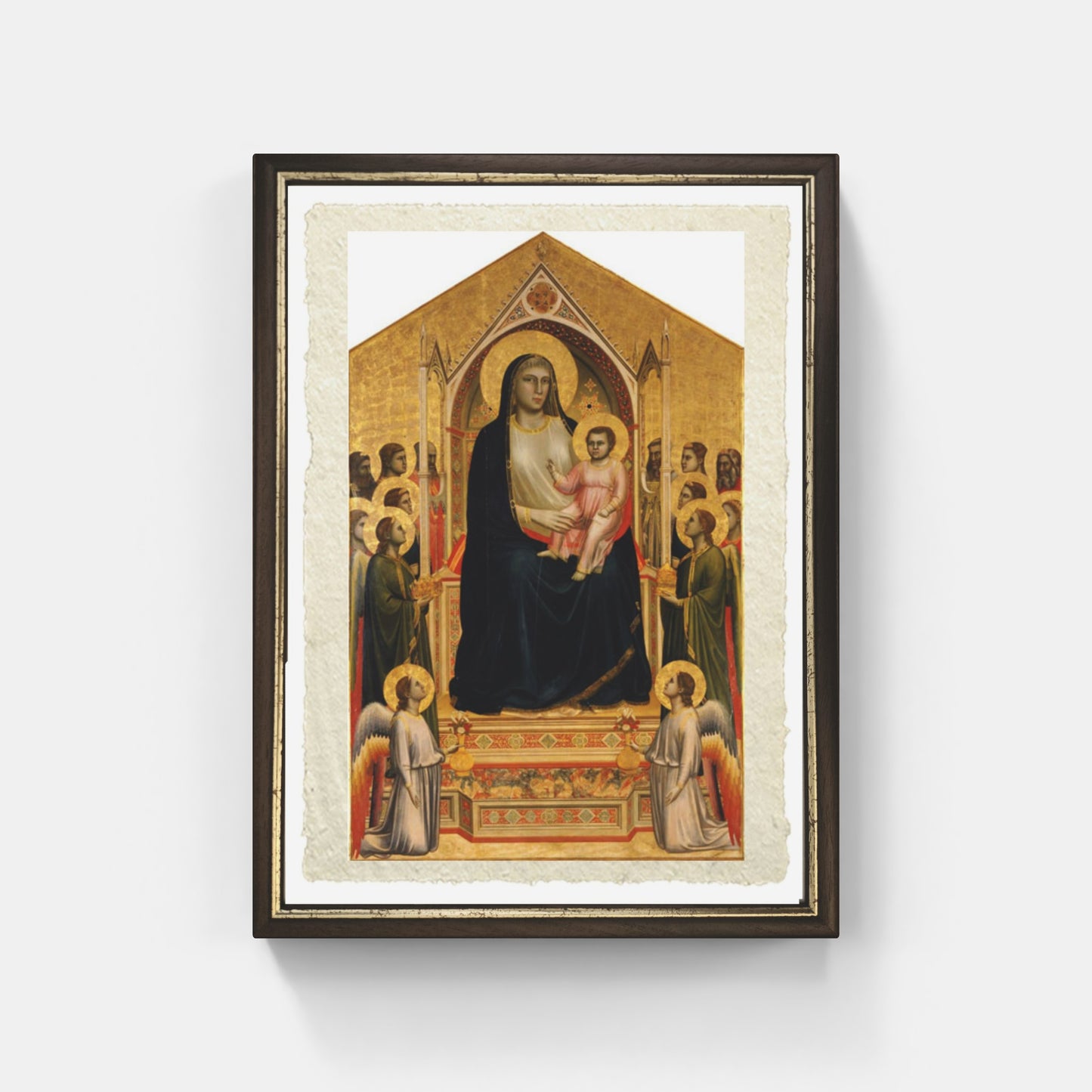 Madonna and Child Enthroned by Giotto on refined Amalfi paper